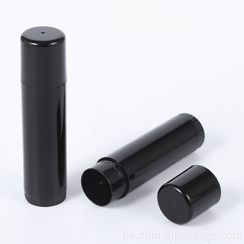 15 г бальзацыйная труба для вуснаў чорная 15g lip balm tube black